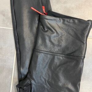 Spanx leather leggings large